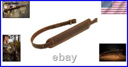 Classic Buffalo Leather Rifle Sling Secure Carry with Stylish Accent Stitching