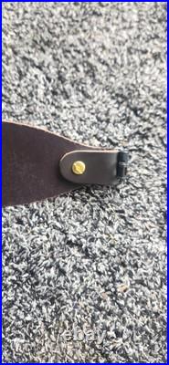 Henry Rifle Sling, Genuine Leather, Made In USA, Screw Clasp Latches