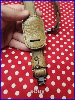 Ostrich Leather Stitched Padded Rifle Sling With Swivels