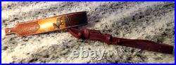 100% Full grain leather handcrafted gun sling