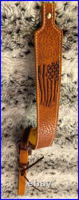 100% Full grain leather handcrafted gun sling