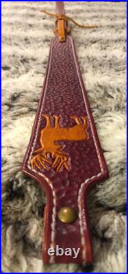 100% Full grain leather handcrafted gun sling