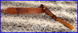 100% Full grain leather handcrafted gun sling