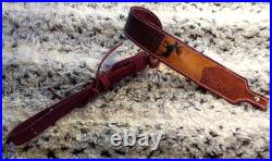 100% Full grain leather handcrafted gun sling
