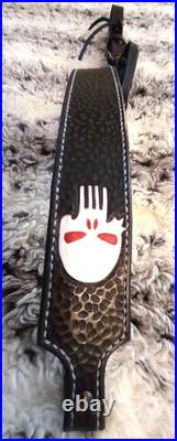 100% Full grain leather handcrafted gun sling