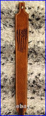 100% Full grain leather handcrafted gun sling