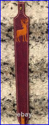 100% Full grain leather handcrafted gun sling