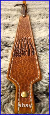 100% Full grain leather handcrafted gun sling