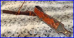 100% Full grain leather handcrafted gun sling