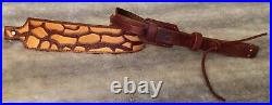 100% Full grain leather handcrafted gun sling