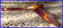 100% Full grain leather handcrafted gun sling