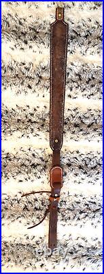 100% Full grain leather handcrafted gun sling