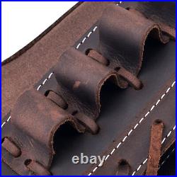 12 Gauge Leather Canvas Shotgun Cartridge Buttstock, Shotgun Sling +1 Swivels