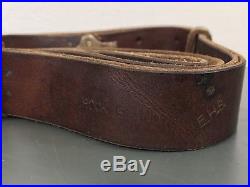 1903/Krag/Trapdoor Rock Island Leather Rifle Sling Inspector Marked E. H. S