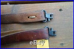 1950's Leather Sling With Swivels Winchester Remington 70 700 760 742 Lawrence
