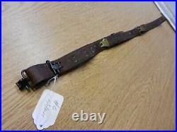 1 1/4 Boyt Brown Leather Rifle Sling With Swivels Adjustable #6 Used