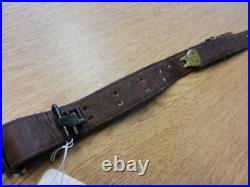 1 1/4 Boyt Brown Leather Rifle Sling With Swivels Adjustable #6 Used