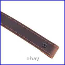 1 1/4 Wide Buffalo Hide Leather Rifle Sling Crazy Horse/Brown Amish Handmade