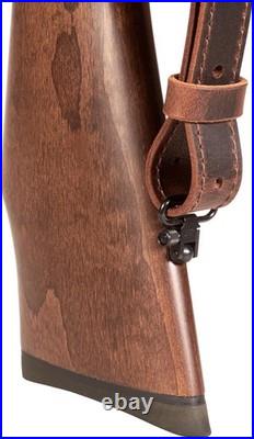 1 1/4 Wide Buffalo Hide Leather Rifle Sling Crazy Horse/Brown Amish Handmade