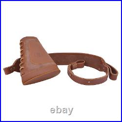 1 Combo Leather Gun Buttstock with Rifle Sling for. 308.30/06.45/70.44mag