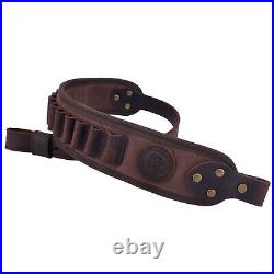 1 Combo of Leather Rifle Shell Buttstock with Shoulder Sling+Swivels for. 308.270