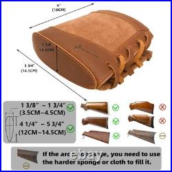1 Combo of Soft Leather Rifle Recoil Buttstock with Hunting Gun Sling in USA