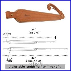1 Combo of Soft Leather Rifle Recoil Buttstock with Hunting Gun Sling in USA
