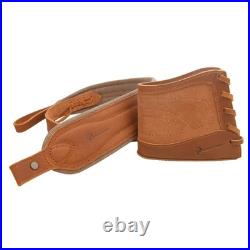 1 Combo of Soft Leather Rifle Recoil Buttstock with Hunting Gun Sling in USA