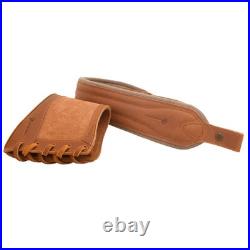 1 Combo of Soft Leather Rifle Recoil Buttstock with Hunting Gun Sling in USA