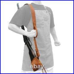 1 Combo of Soft Leather Rifle Recoil Buttstock with Hunting Gun Sling in USA