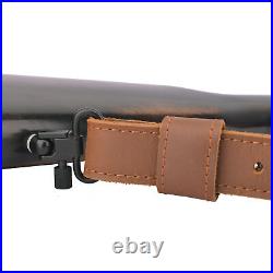 1 Set Leather Buttstock, Rifle Sling With Swivels For. 357.30/30.38 in Brown