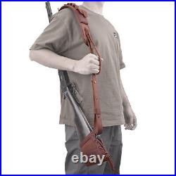 1 Set Leather Rifle Buttstock Cover with Gun Sling Strap. 308.22LR. 30/30.357