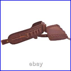 1 Set Leather Rifle Buttstock Cover with Gun Sling Strap. 308.22LR. 30/30.357