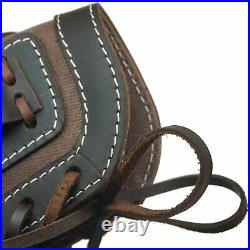 1 Set Leather Rifle Buttstock Cover with Shotgun Canvas Shoulder Sling For. 30-06