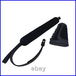 1 Set Leather Rifle Buttstock with Padded Belt Sling For Ambidextrous Hunter