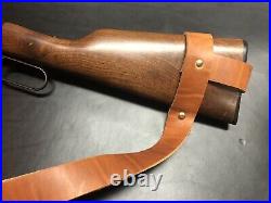 1 Wide NO DRILL Rifle Sling For Henry Rifles. Light Brown Leather