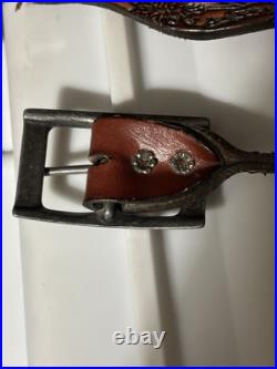1 leather Rifle sling with 3 pheasants Hunting Dog Corn Field Lightly Used