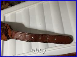 1 leather Rifle sling with 3 pheasants Hunting Dog Corn Field Lightly Used