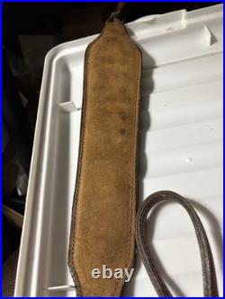 1 leather Rifle sling with 3 pheasants Hunting Dog Corn Field Lightly Used