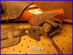 3 Sets of Quality leather gun stock covers and slings