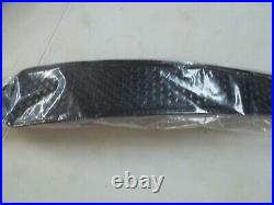 454 Genuine Leather Rifle Sling In Midnight Black With Basket Weave Design