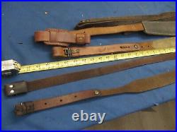 5 Assorted Vintage Hunter and Other Leather Rifle Slings