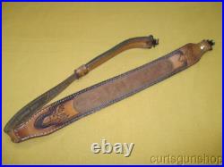AA & E Leathercraft Brown Leather Cobra Style Lined Rifle Sling 1 Inch #2057