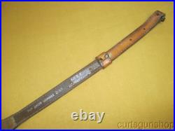 AA & E Leathercraft Brown Leather Cobra Style Lined Rifle Sling 1 Inch #2057