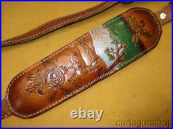 AA & E Leathercraft Cobra Style Rifle Sling No 1000 with Whitetail Deer Padded