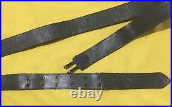 ARGENTINE ARMY GREEN LEATHER FAL SLING DOUBLE STRAP UNUSED ORIGINAL 1970s-1980s