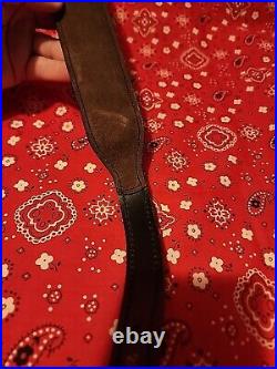 Aa&e Camo Diamond Whitetail Black Suede Backed Leather Rifle Sling With Swivels