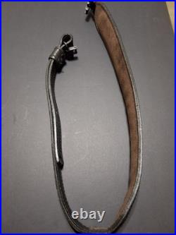 Aa&e Leathercraft 2020 32 Padded Black Rifle Sling With Elk Design Very Nice