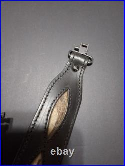 Aa&e Leathercraft 2020 32 Padded Black Rifle Sling With Elk Design Very Nice