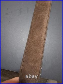 Aa&e Leathercraft 2020 32 Padded Black Rifle Sling With Elk Design Very Nice